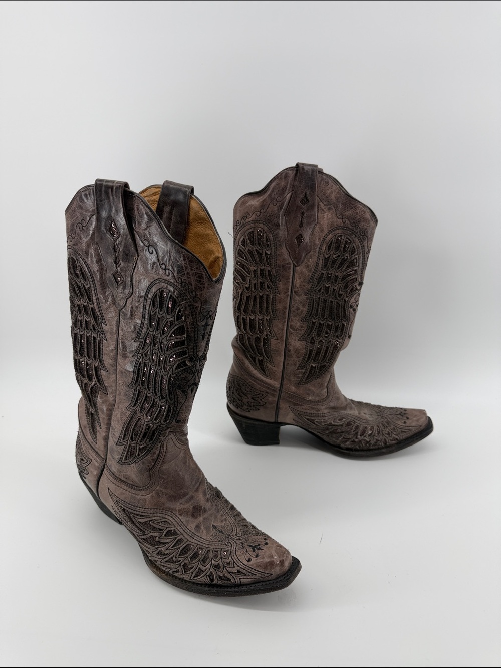 Corral Wing Cowboy Boots in Tobacco 9.5M S66